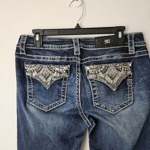 MISS ME embroidered Pockets Contrast stitching Skinny Jeans Size 30